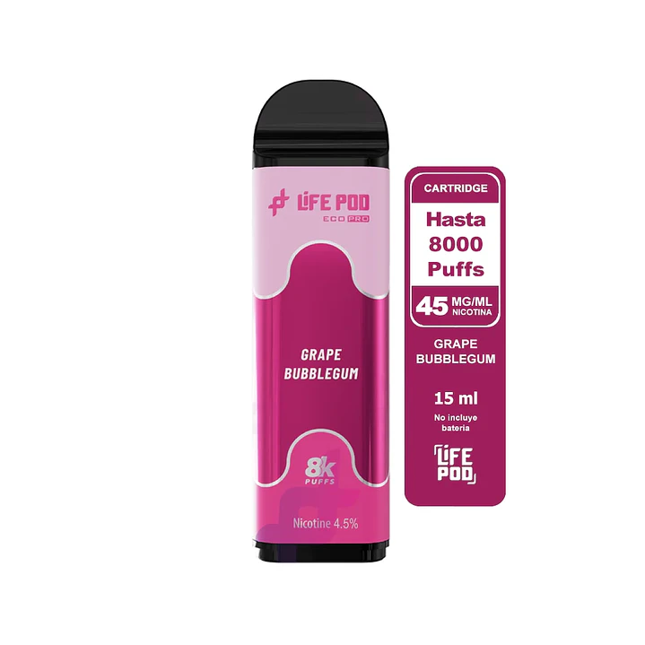 Life Pod Recarga Grape Bubblegum 8.000 Puff 4.5%