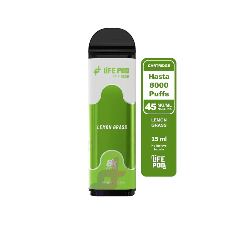Life Pod Recarga Lemon Grass 8.000 Puff 4.5%